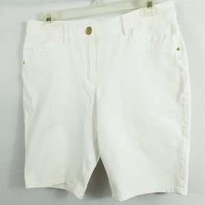 Chicos Bermuda  Shorts White Womens Size 0.5
